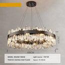 Ljojo Gold Rectangle Crystal Chandelier for Dining Room | Modern Kitchen Island Ceiling Light