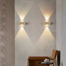 Darkgray Travertine Luminous LED Wall Lamp for Bedroom & Living Room by Ljojo