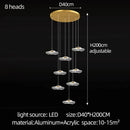 LED Lotus Leaf Design Staircase Chandelier - Modern, Long, Villa - Ljojo