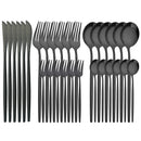 Ljojo 30-Piece Silver Stainless Steel Cutlery Set for Party Kitchen