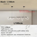 Ljojo LED Tube Chandelier: Modern Dining Room Lighting Fixture & Home Decor Ornament