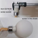 Ljojo Matte White Glass Lamp Shade for E27 E14 Threaded Socket