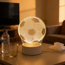 LED 3D Football Theme Table Lamp for Sports Enthusiasts - Creative Bedroom Night Light