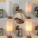 Ljojo LED Desk Lamp with Wireless Phone Charge 3-Way Dimmable USB Rechargeable