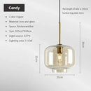 Ljojo Loft Glass Pendant Light for Kitchen Restaurant - Modern Nordic Industrial Decor