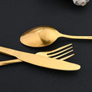 Ljojo 16-Piece Stainless Steel Western Dinnerware Cutlery Set