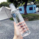 Ljojo 500ml Sports Water Bottle with Time Mark, Leak-proof & Portable Fitness Bottle