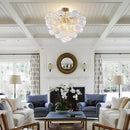 Ljojo Vintage Glass Pendant Light Luxury French Creative Designer Villa Living Room Hanging Lamp