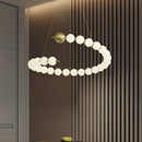 Modern French Cream Pearl LED Pendant Light Chandelier for Living Room by Ljojo