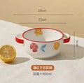 Ljojo 4.7-inch Ceramic Double Ear Steamed Egg Bowl