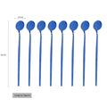 Ljojo Long Handle Ice Spoon Set, Stainless Steel Black Gold Cutlery Dinnerware