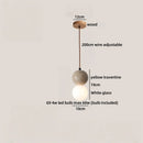 Ljojo LED Pendant Light Yellow Travertine Wood Hanging Lamp