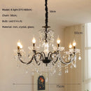 Ljojo Lustre European Crystal Chandelier French Gold Candle Pendant Lights for Home Decor