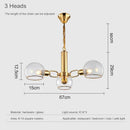 Modern Glass Chandelier for Kitchen Pendant Light Minimalist Creative Bedroom Dining Room Ljojo