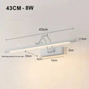 Adjustable Mirror Light LED Wall Lamp 55cm Modern Bathroom Bedroom Wall Sconce by Ljojo