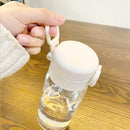 Kawaii Cats Glass Water Bottle With Straw 500ml - Ljojo Cute Tumbler