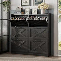Ljojo™ 6-Drawer Shoe Cabinet with Metal Handles, Entryway Storage Solution