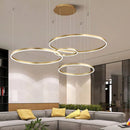 Ljojo Modern Acrylic LED Ring Chandelier for Home & Restaurant Decoration