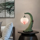 Ljojo Lotus Table Lamp: Chinese Retro Art Decor for Living Room, Bedroom, Study