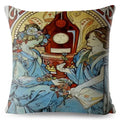 Beige Art Nouveau Gallery Cushion Cover for Home Decor - Ljojo