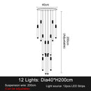 Modern Staircase LED Chandelier for Living Room by Ljojo