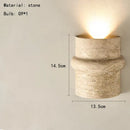 Art Deco Natural Stone Wall Lamp for Home Bedroom Decoration by Ljojo