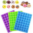 Ljojo 48 Hole Chocolate Donut Silicone Mold Pastry Decorating Tools