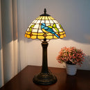 Green Birds Style Stained Glass Table Lamp for Bedroom & Living Room by Ljojo