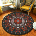 Ethnic Mandala Round Carpet for Living Room Decor by Ljojo