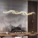 Modern LED Dining Room Pendant Light | Ljojo Wave Bar Counter Lamp | Creative Home Decor Lighting