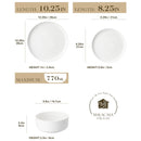 Ljojo 18/36-Piece Ceramic Dinnerware Set for 6/12, Plates, Bowls, Tableware
