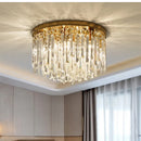 Ljojo Luxury Crystal Ceiling Lights - Gold/Chrome Metal Mounted Lighting
