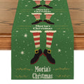 Christmas Shoes Snow Point Table Runner by Ljojo - Farmhouse Dining & Wedding Party Decor
