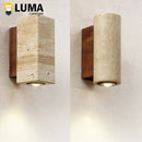 Ljojo Modern Wabi Sabi Limestone Wall Light Sconce LED Lighting Decor for Bedroom and Living Room