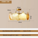 Ljojo Modern Glass LED Chandelier: Creative French Design for Living Dining Room Decor