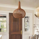 Wabi-Sabi Cap Rattan LED Pendant Lights - Japanese Tea Room Chandelier by Ljojo