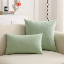 Ljojo Linen Pillow Cover in Green, Grey, White, Cream & Mustard - 12x20", 18x18", 25x25"