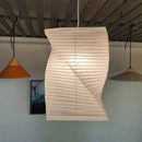 Wabi Sabi Square Rice Paper Pendant Light Chandelier Fixture by Ljojo for Home Decor
