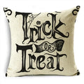Black White Happy Halloween Trick Or Treat Pillowcase for Ljojo Décor
