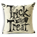 Black White Happy Halloween Trick Or Treat Pillowcase for Ljojo Décor