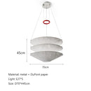 Nordic Wabi Sabi Dupont Paper Pendant Lamp Minimalist Chandelier - Ljojo