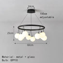 Nordic Minimalist Art LED Chandelier Cherry Magic Bean Pendant Light for Home Decor by Ljojo