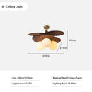 Japanese Retro Leaves Fabric Pendant Lamp for Home Decor by Ljojo