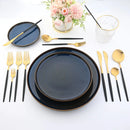 Ljojo Matte Stainless Steel Dinner Fork Set - 6Pcs Gold Silverware Flatware