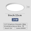 Ljojo 20" LED Smart Ceiling Lamp with Remote Control for Bedroom and Living Room