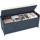 Ljojo™ Shoe Storage Bench with Cushioned Seat, Wooden Entryway Shoe Cabinet