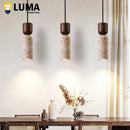 Ljojo Yellow Travertine Pendant Light - Elegant Cave Stone Hanging Lighting for Home Decor