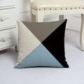 Blue Arrow Geometric Petal Linen Pillowcase by Ljojo