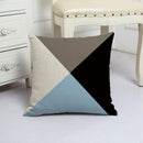 Blue Arrow Geometric Petal Linen Pillowcase by Ljojo