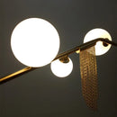Ljojo Modern Nordic Designer G9 Gold Tassel Glass Chandelier for Living Room Dining Hall